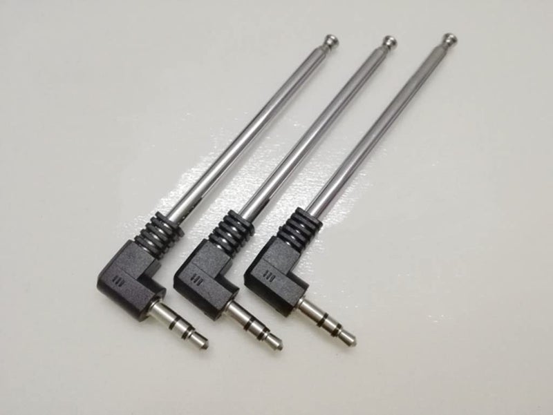 bnafes Mini FM Radio Antenna 3.5mm Male Telescopic FM Antenna 3-Pack Compatible with Portable Radio Indoor Stereo Receiver AV Audio Video Home Theater Receiver Mobile Cell Phone Bose Radio - Image 4